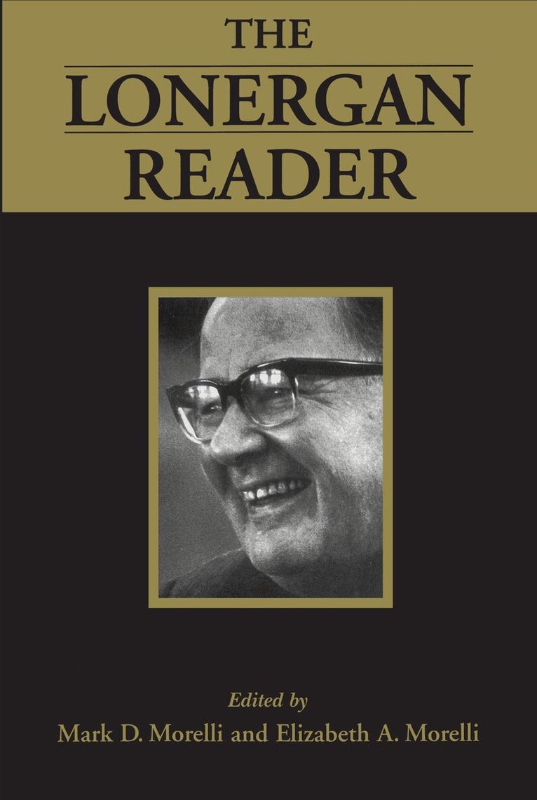 Elizabeth Morelli, Mark D. Morelli - Lonergan Reader, E-bok