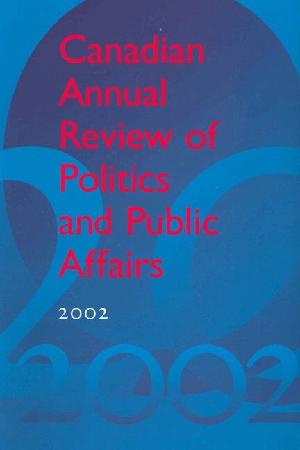 David Mutimer - Canadian Annual Review of Politics and Public Affairs 2002, E-bok