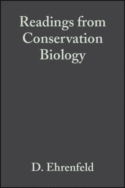 David Ehrenfeld - To Preserve Biodiversity (Readings from Conservation Biology), E-bok