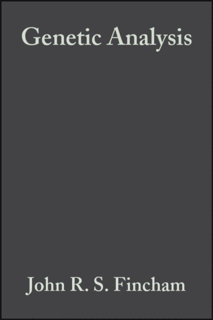 John R. S. Fincham - Genetic Analysis, E-bok
