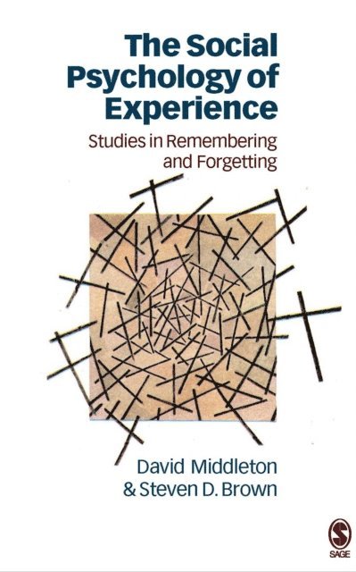Steve D Brown, David Middleton - Social Psychology of Experience, E-bok