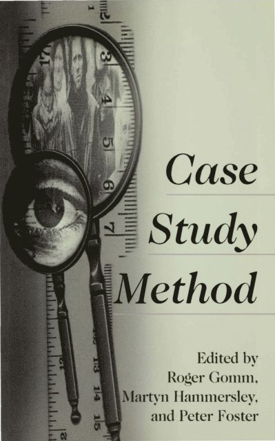 Roger Gomm, Martyn Hammersley, Peter Foster - Case Study Method, Övrigt