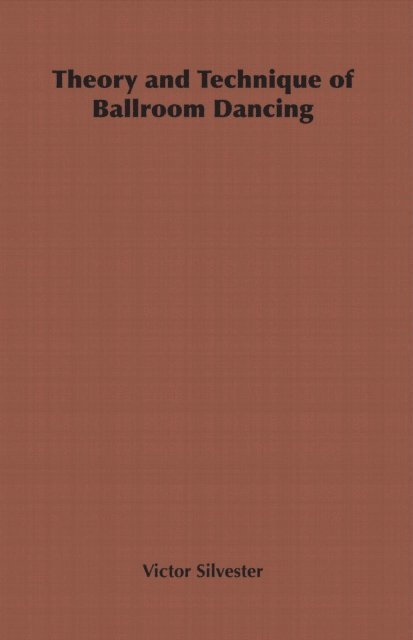 Theory and Technique of Ballroom Dancing