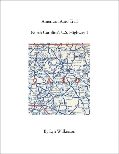 Lyn Wilkerson - American Auto Trail-North Carolina's U.S. Highway 1, E-bok. Tillgänglighet: Lägg i varukorg