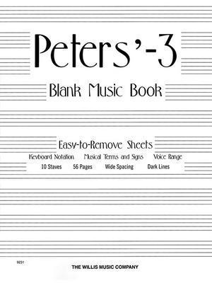 Peters' Blank Music Book (White), Häftad