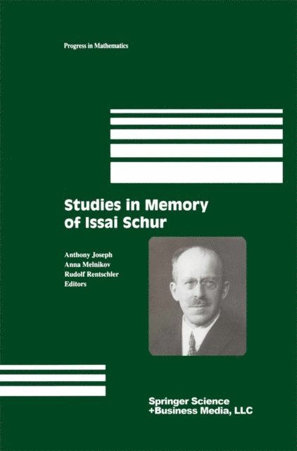 Rudolf Rentschler, Anna Melnikov, Anthony Joseph - Studies in Memory of Issai Schur, E-bok