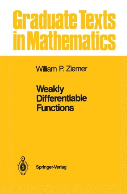 William P. Ziemer - Weakly Differentiable Functions, E-bok