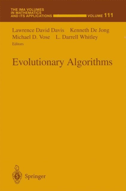 L.Darrell Whitley, Michael D. Vose, Kenneth De Jong, Lawrence D. Davis - Evolutionary Algorithms, E-bok