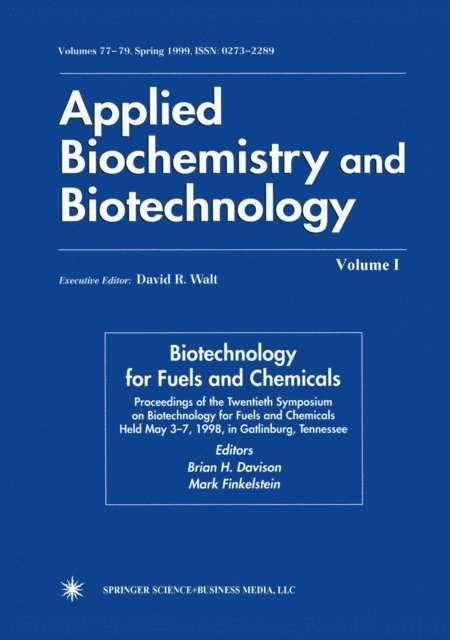 Mark Finkelstein, Brian H. Davison - Twentieth Symposium on Biotechnology for Fuels and Chemicals, E-bok