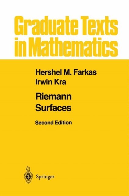 Irwin Kra, Hershel M. Farkas - Riemann Surfaces, E-bok