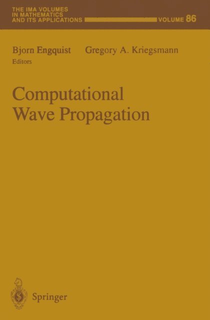 Gregory A. Kriegsmann, Bjorn Engquist - Computational Wave Propagation, E-bok