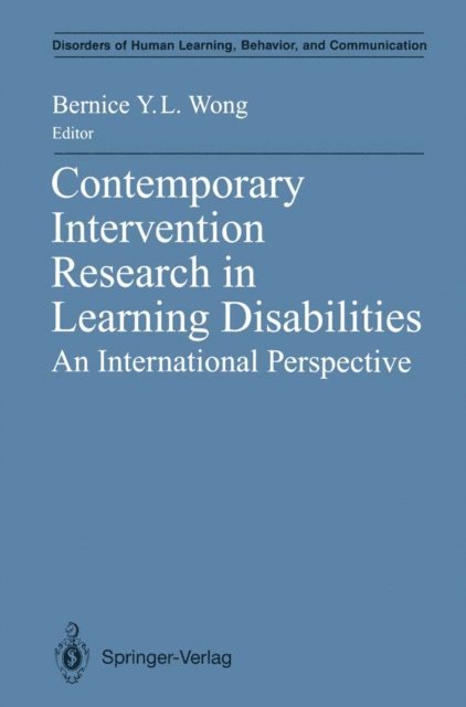 Bernice Y.L. Wong - Contemporary Intervention Research in Learning Disabilities, E-bok