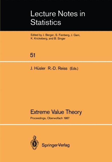 Rolf-Dieter Reiss, Jurg Husler - Extreme Value Theory, E-bok