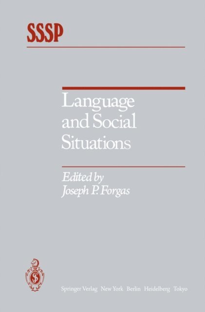Joseph P. Forgas - Language and Social Situations, E-bok