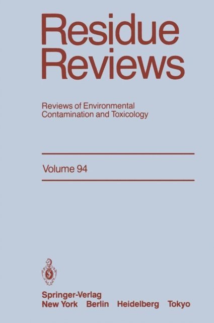 Francis A. Gunther - Residue Reviews, E-bok