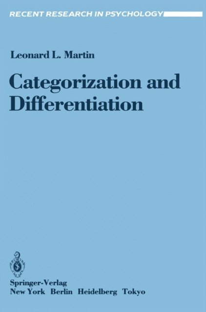 Leonard L. Martin - Categorization and Differentiation, E-bok