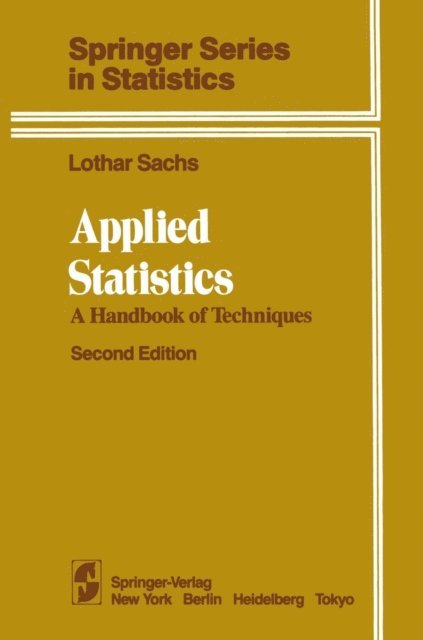 Lothar Sachs - Applied Statistics, E-bok