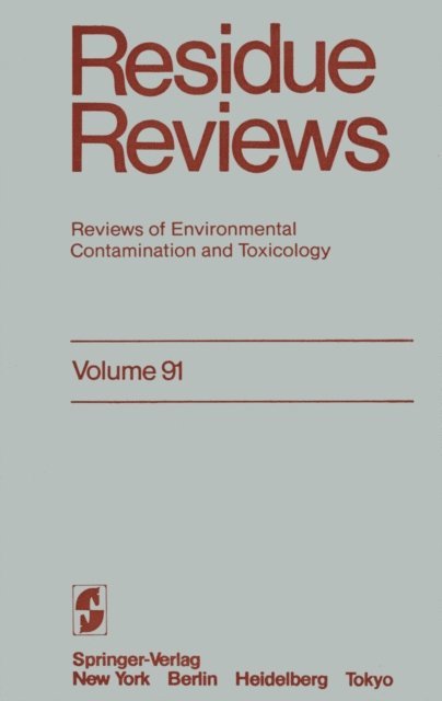 Jane Davies Gunther, Francis A. Gunther - Residue Reviews, E-bok