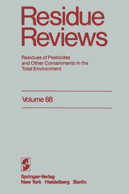 Francis A. Gunther - Residue Reviews, E-bok