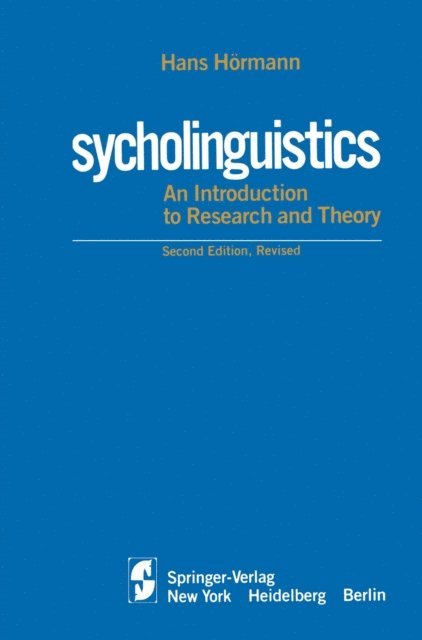 Hans Hormann - Psycholinguistics, E-bok