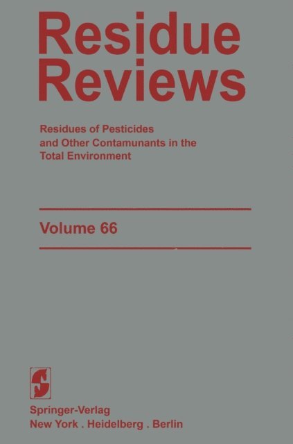 Francis A. Gunther - Residue Reviews, E-bok