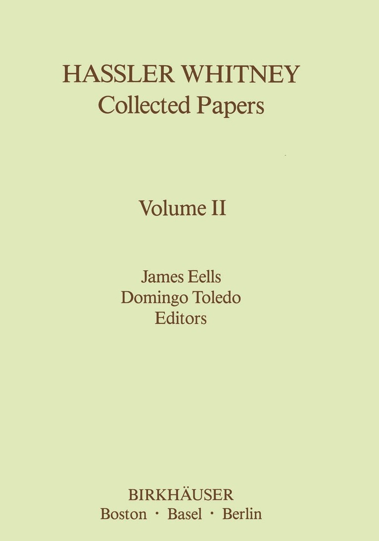 Hassler Whitney Collected Papers