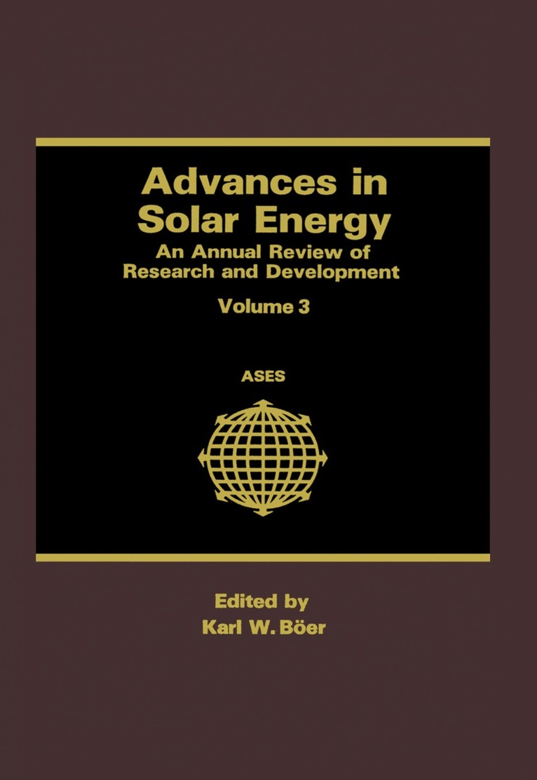 Karl W. Boer - Advances in Solar Energy, Häftad