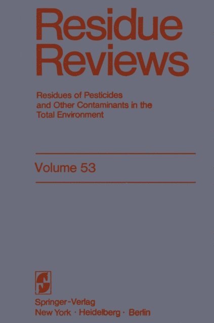 Francis A. Gunther - Residue Reviews, E-bok