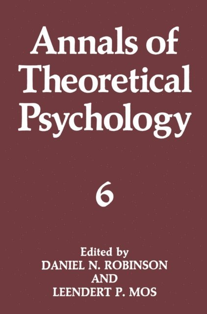 Leendert P. Mos, Daniel N. Robinson - Annals of Theoretical Psychology, E-bok