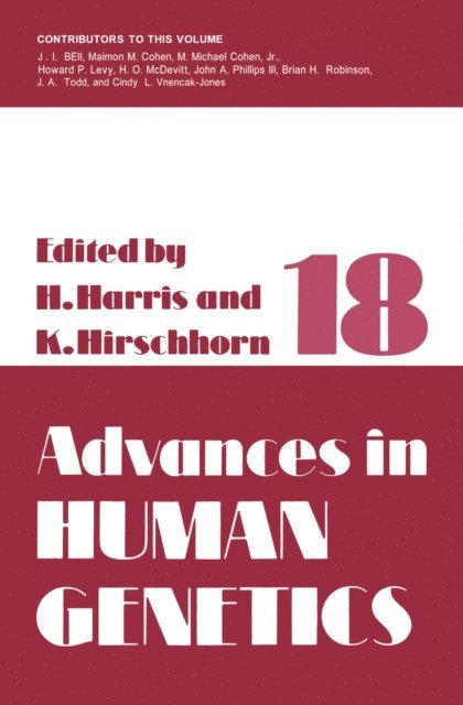 Kurt Hirschhorn, Harry Harris - Advances in Human Genetics, E-bok