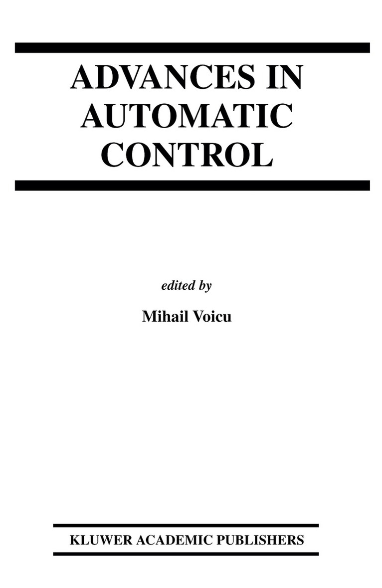 Mihail Voicu - Advances in Automatic Control, Häftad. Tillgänglighet: Lägg i varukorg
