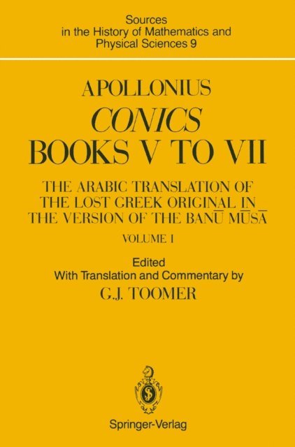 Gerald J. Toomer - Apollonius: Conics Books V to VII, E-bok