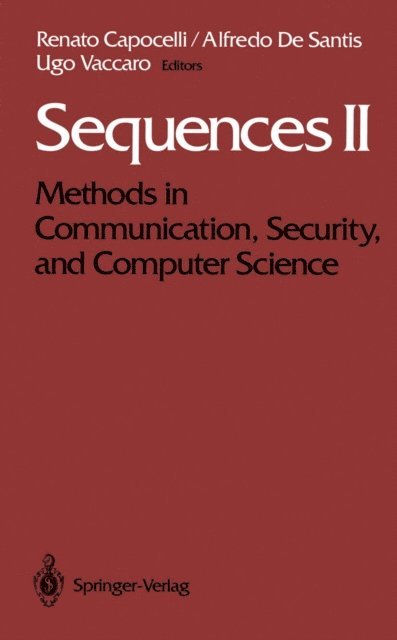 Ugo Vaccaro, Alfredo DeSantis, Renato Capocelli - Sequences II, E-bok