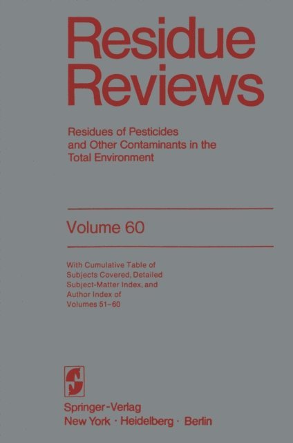 Francis A. Gunther - Residue Reviews, E-bok