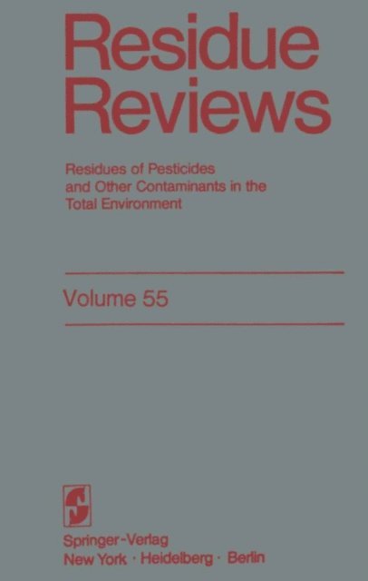 Francis A. Gunther - Residue Reviews, E-bok