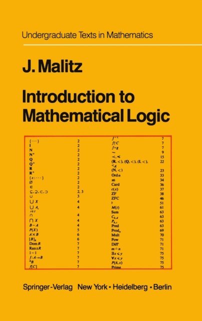 Jerome Malitz - Introduction to Mathematical Logic, E-bok