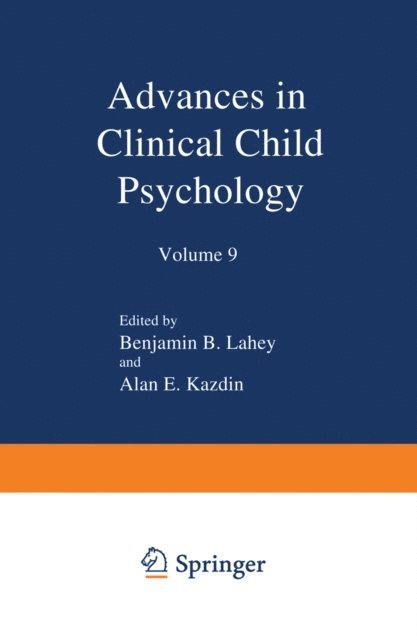 Benjamin Lahey - Advances in Clinical Child Psychology, E-bok