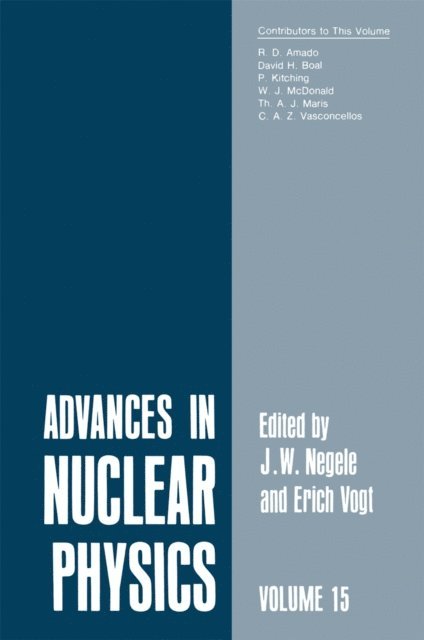 John Negele - Advances in Nuclear Physics, E-bok