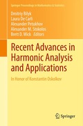 Recent Advances in Harmonic Analysis and Applications