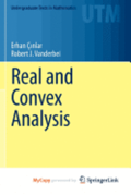 Real And Convex Analysis