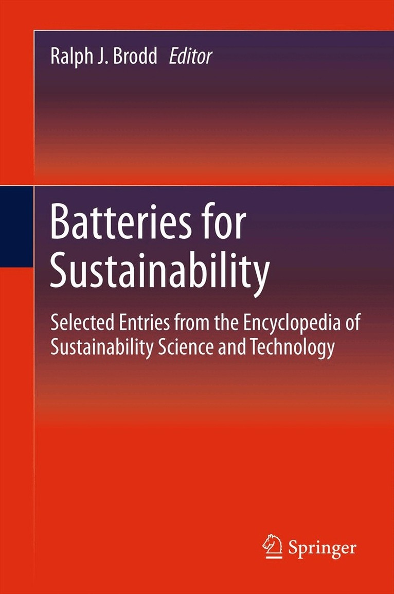 Ralph J. Brodd - Batteries for Sustainability, Inbunden. Tillgänglighet: Lägg i varukorg