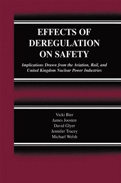 Michael Welsh, Jennifer Tracey, David Glyer, James Joosten, Vicki Bier - Effects of Deregulation on Safety, E-bok