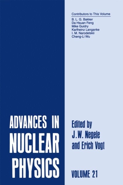 Erich W. Vogt, J.W. Negele - Advances in Nuclear Physics, E-bok