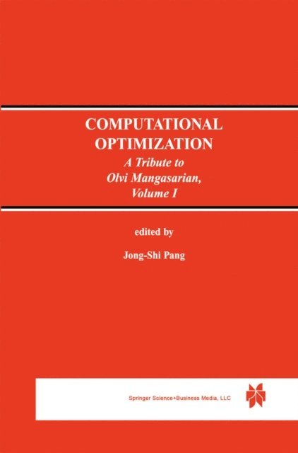 Jong-Shi Pang - Computational Optimization, E-bok