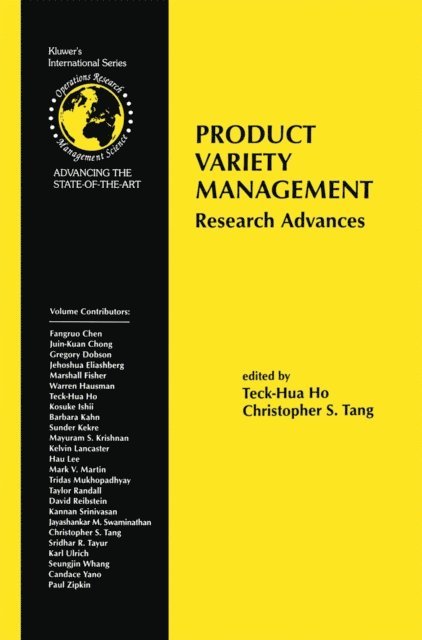 Christopher S. Tang, Teck-Hua Ho - Product Variety Management, E-bok