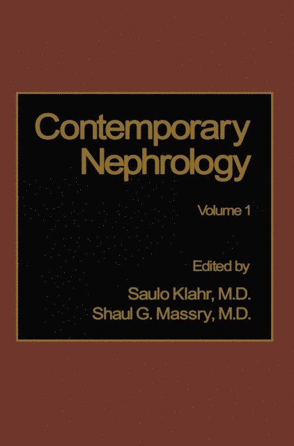 Shaul G. Massry, Saulo Klahr - Contemporary Nephrology, E-bok