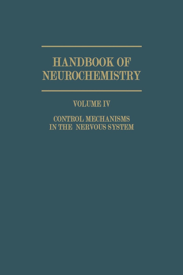 Abel Lajtha - Control Mechanisms in the Nervous System, Häftad