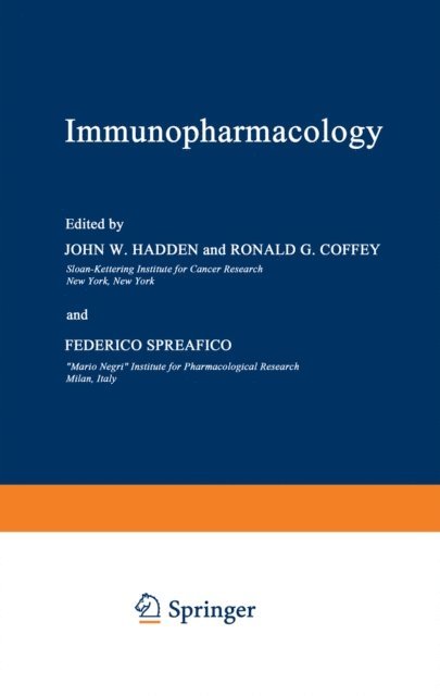 J. Hadden - Immunopharmacology, E-bok