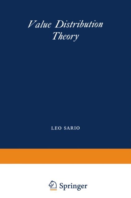 K. Noshiro, L. Sario - Value Distribution Theory, E-bok. Tillgänglighet: Lägg i varukorg