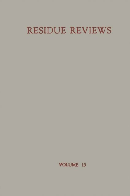 Francis A. Gunther - Residue Reviews, E-bok